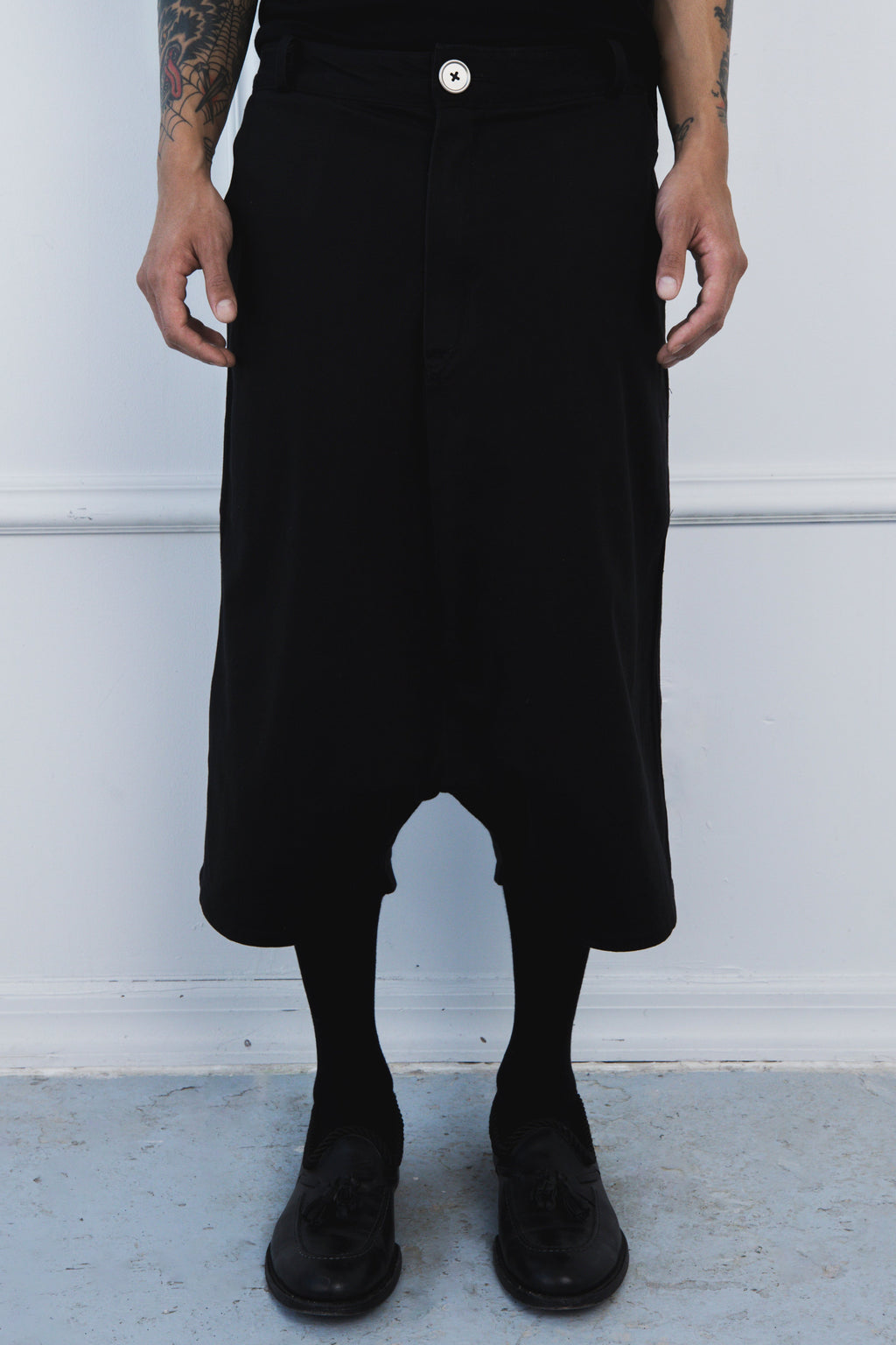 Drop Crotch Pant in Stretch Twill