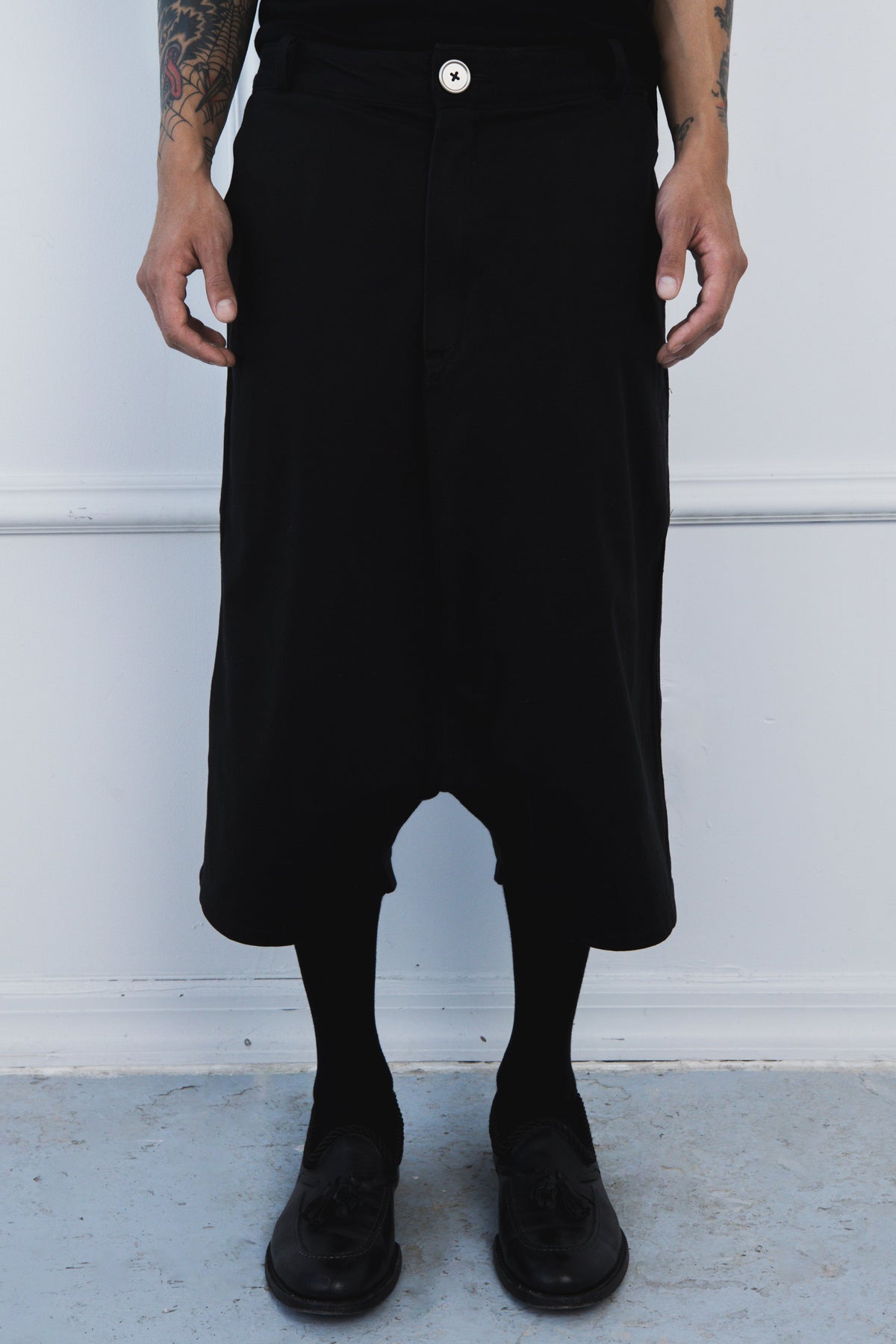 Drop Crotch Pant in Stretch Twill