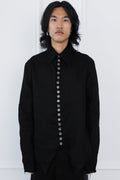 Linen Button Down with Metal Buttons