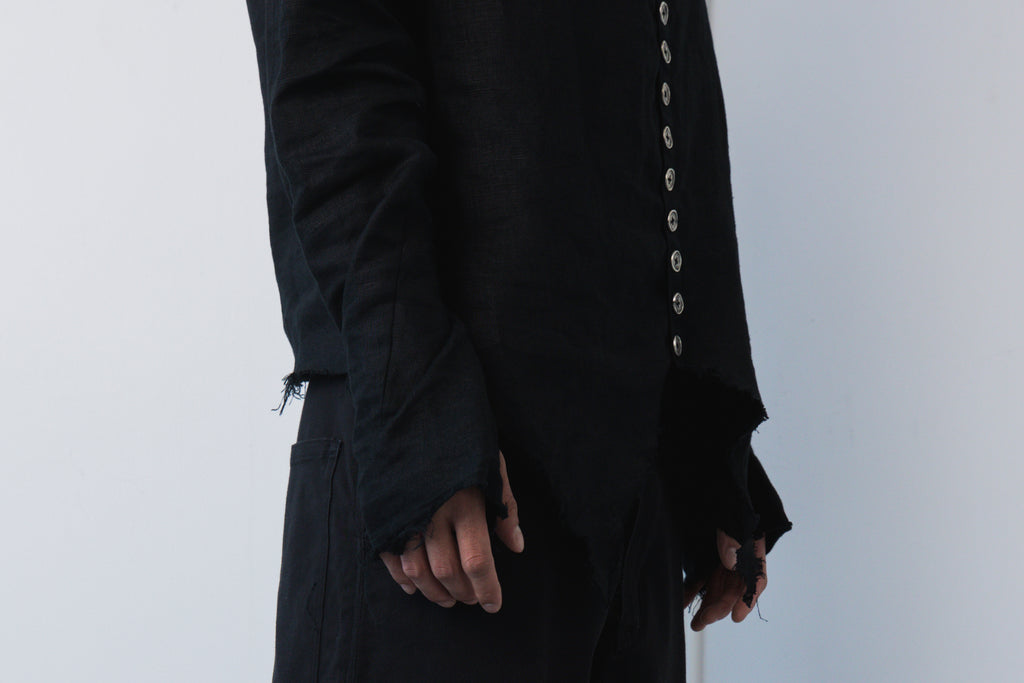 Linen Button Down with Metal Buttons